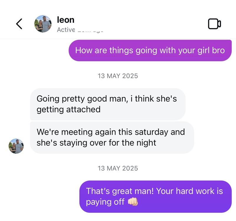 Leon's results — now has a girlfriend
